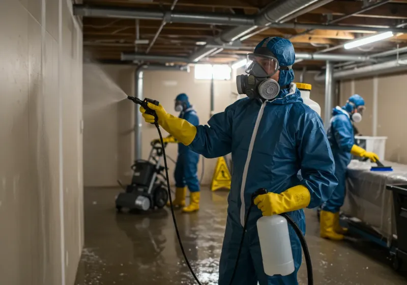 Basement Sanitization and Antimicrobial Treatment process in Kingwood, WV