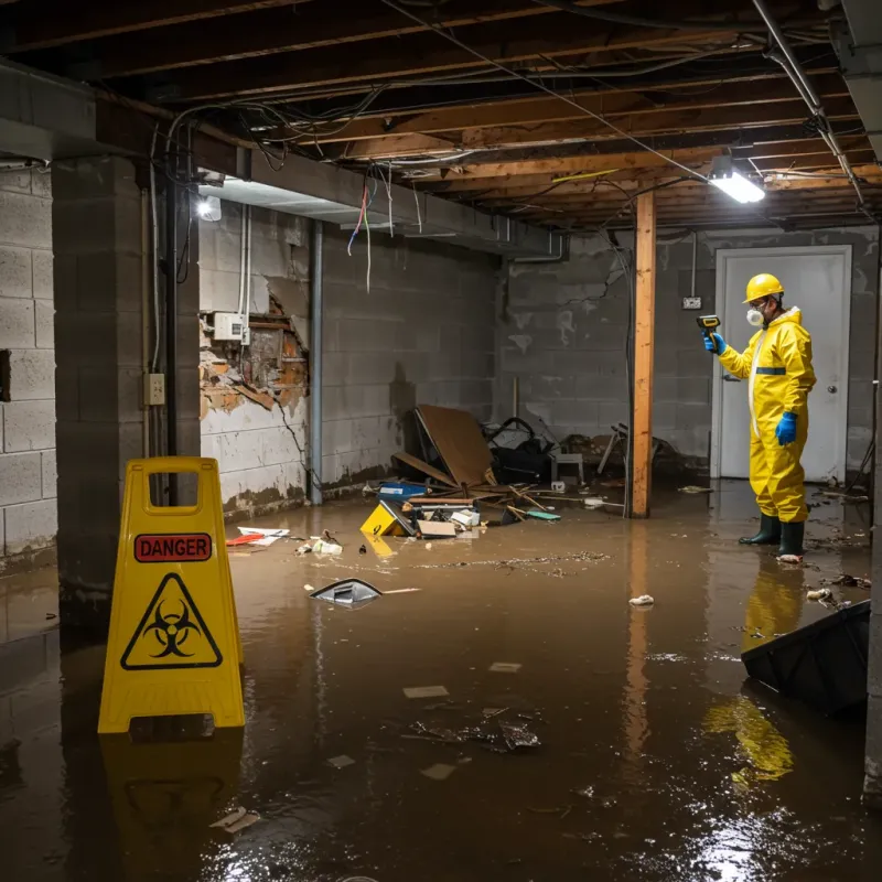 Flooded Basement Electrical Hazard in Kingwood, WV Property